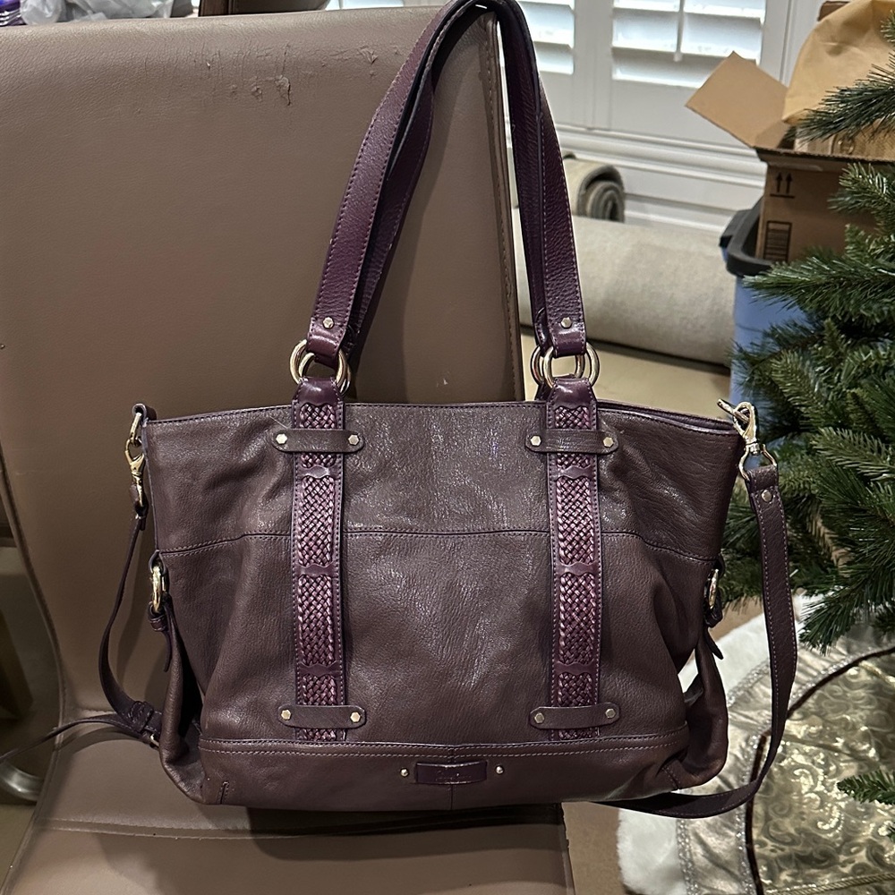 Cole Haan dark purple handbag